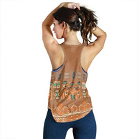 Terracotta Batik Papua-inspired Pattern Women Racerback Tank - Polynesian Pride