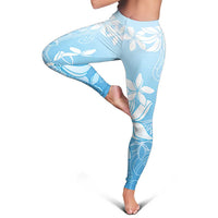 Tiare Tahiti Leggings Blue Polynesia Motifs - Polynesian Pride