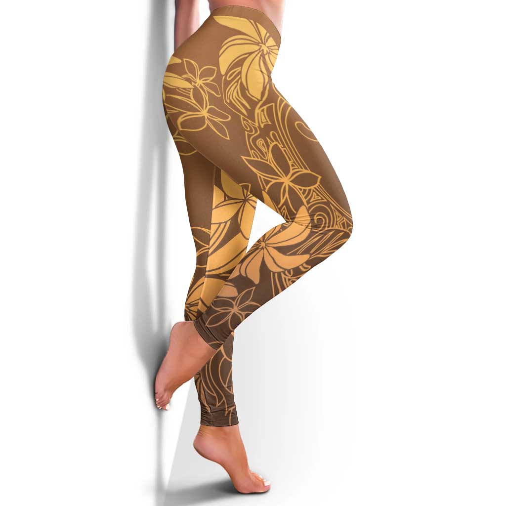 Tiare Tahiti Leggings Brown Polynesia Motifs - Polynesian Pride