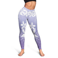 Tiare Tahiti Leggings Purple Polynesia Motifs - Polynesian Pride