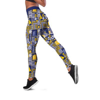 Tokelau Manuia te Kilihimahi Leggings Pacific Patchwork Xmas Vibes - Polynesian Pride