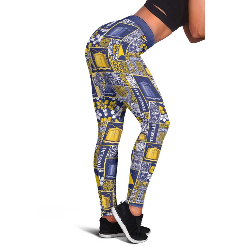 Tokelau Manuia te Kilihimahi Leggings Pacific Patchwork Xmas Vibes - Polynesian Pride