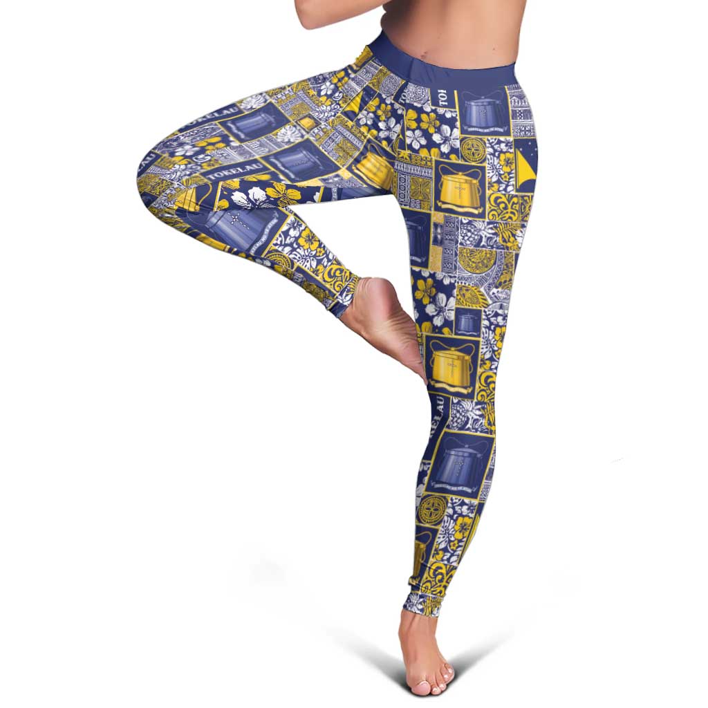 Tokelau Manuia te Kilihimahi Leggings Pacific Patchwork Xmas Vibes - Polynesian Pride