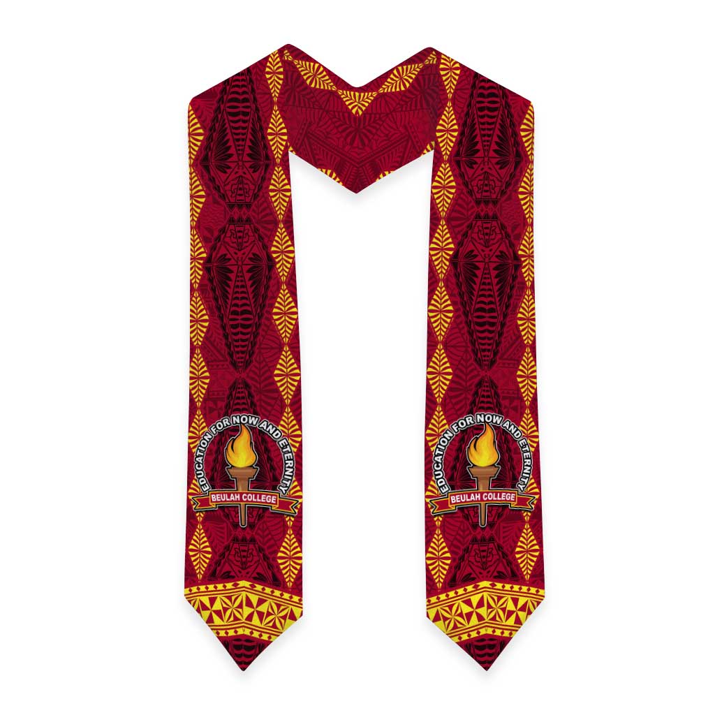 Tonga Beulah College Graduation Stole Ngatu and Polynesian Pattern