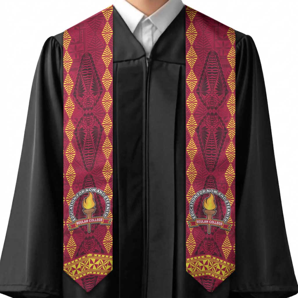 Tonga Beulah College Graduation Stole Ngatu and Polynesian Pattern