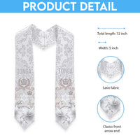 Tonga Faka Sepitema Graduation Stole Ngatu and Floral Pattern with Blooming Hibiscus
