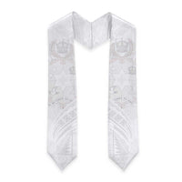 Tonga Faka Sepitema Graduation Stole Ngatu Pattern with Plumeria and Hibiscus