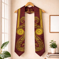 Tonga Ha'apai High School Graduation Stole Ngatu and Maori Ethnic Tribal Pattern