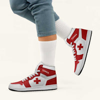 Tonga High Sneakers AJ1 Coat Of Arms Flag Inspired