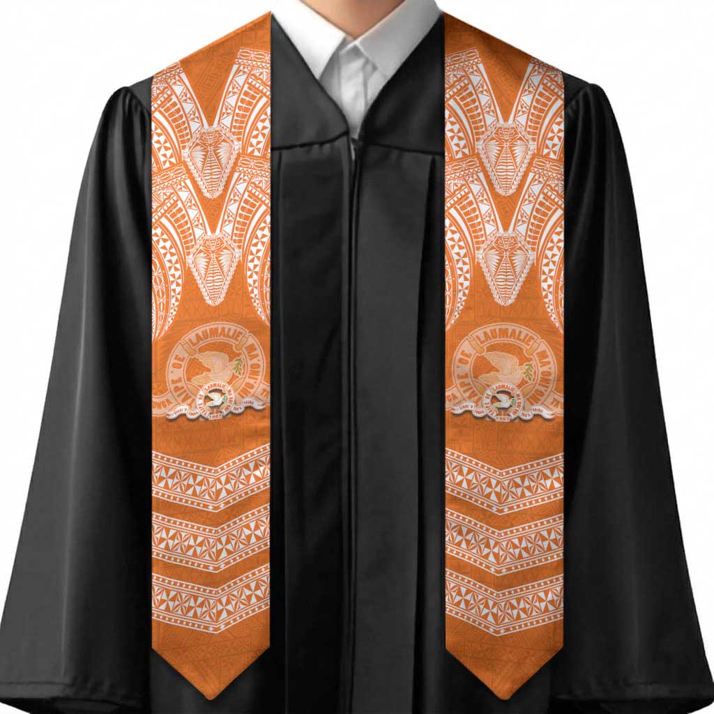 Tonga Tailulu College Graduation Stole Traditional Ngatu and Polynesian Pattern