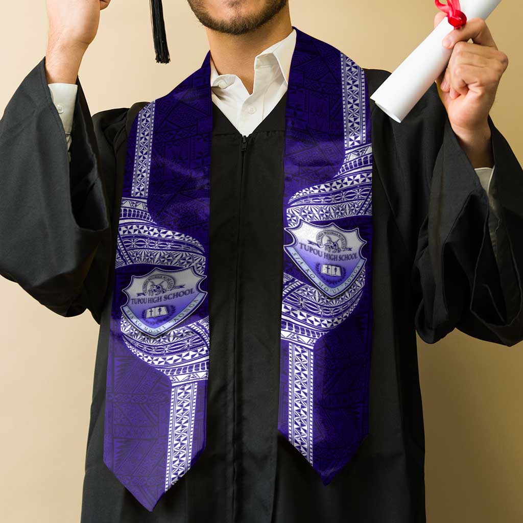 Tonga Tupou High School Graduation Stole Traditional Ngatu and Polynesian Pattern