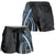 Traditional Art Hawaiian Kakau Tattoos Shorts for Women Blue Color LT03