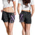 Traditional Art Hawaiian Kakau Tattoos Shorts for Women Purple Color LT03