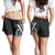 Traditional Art Hawaiian Kakau Tattoos Shorts for Women White LT03