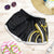 Traditional Art Hawaiian Kakau Tattoos Shorts for Women Yellow Color LT03