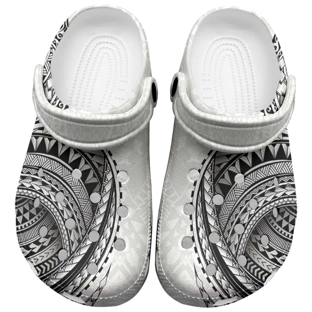 Traditional Polynesian Art Tattoos Clogs Shoes White Color - Polynesian Pride