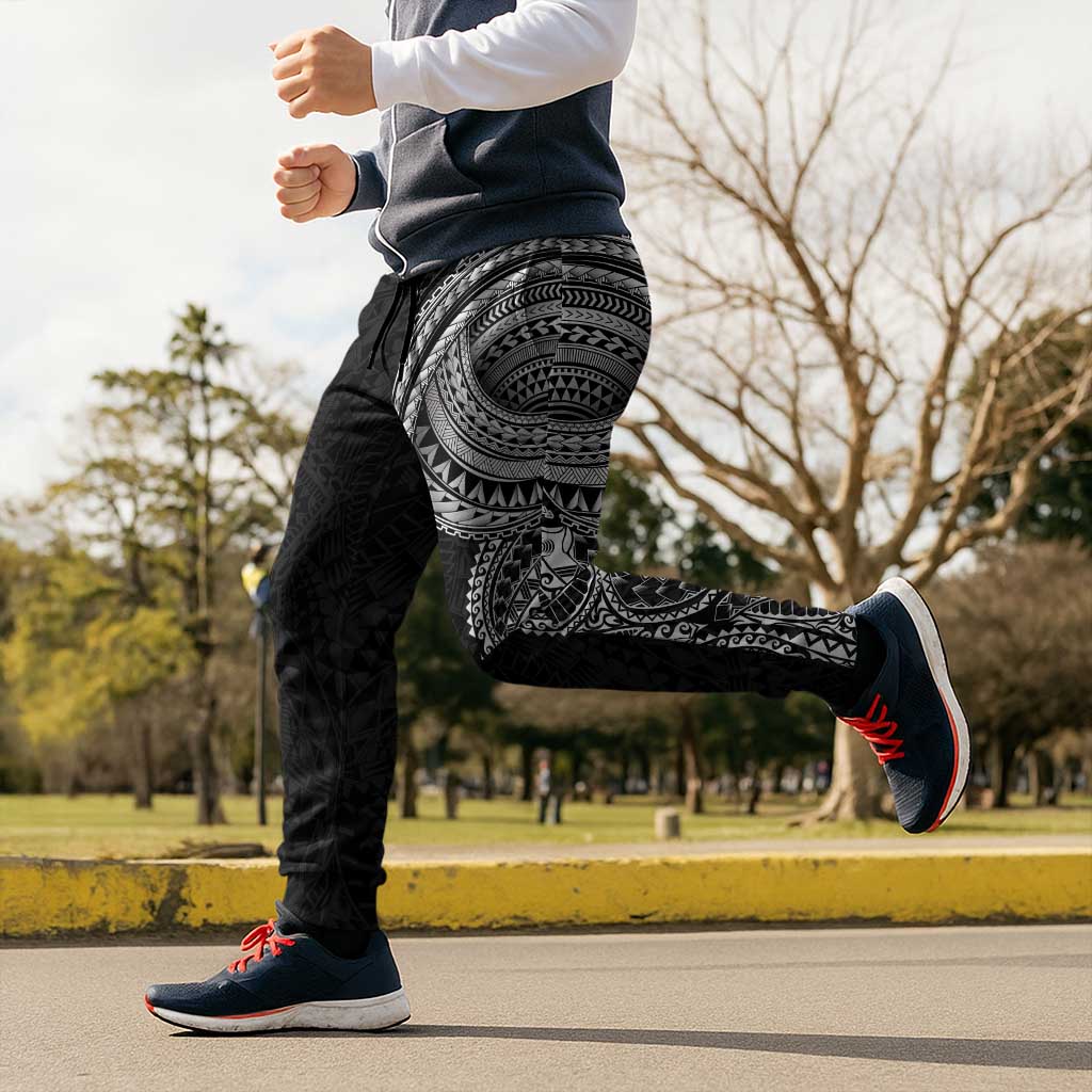 Traditional Polynesian Art Tattoos Jogger Pants Black Color - Polynesian Pride