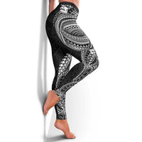 Traditional Polynesian Art Tattoos Leggings Black Color - Polynesian Pride