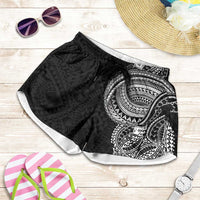 Traditional Polynesian Art Tattoos Shorts for Women Black Color - Polynesian Pride