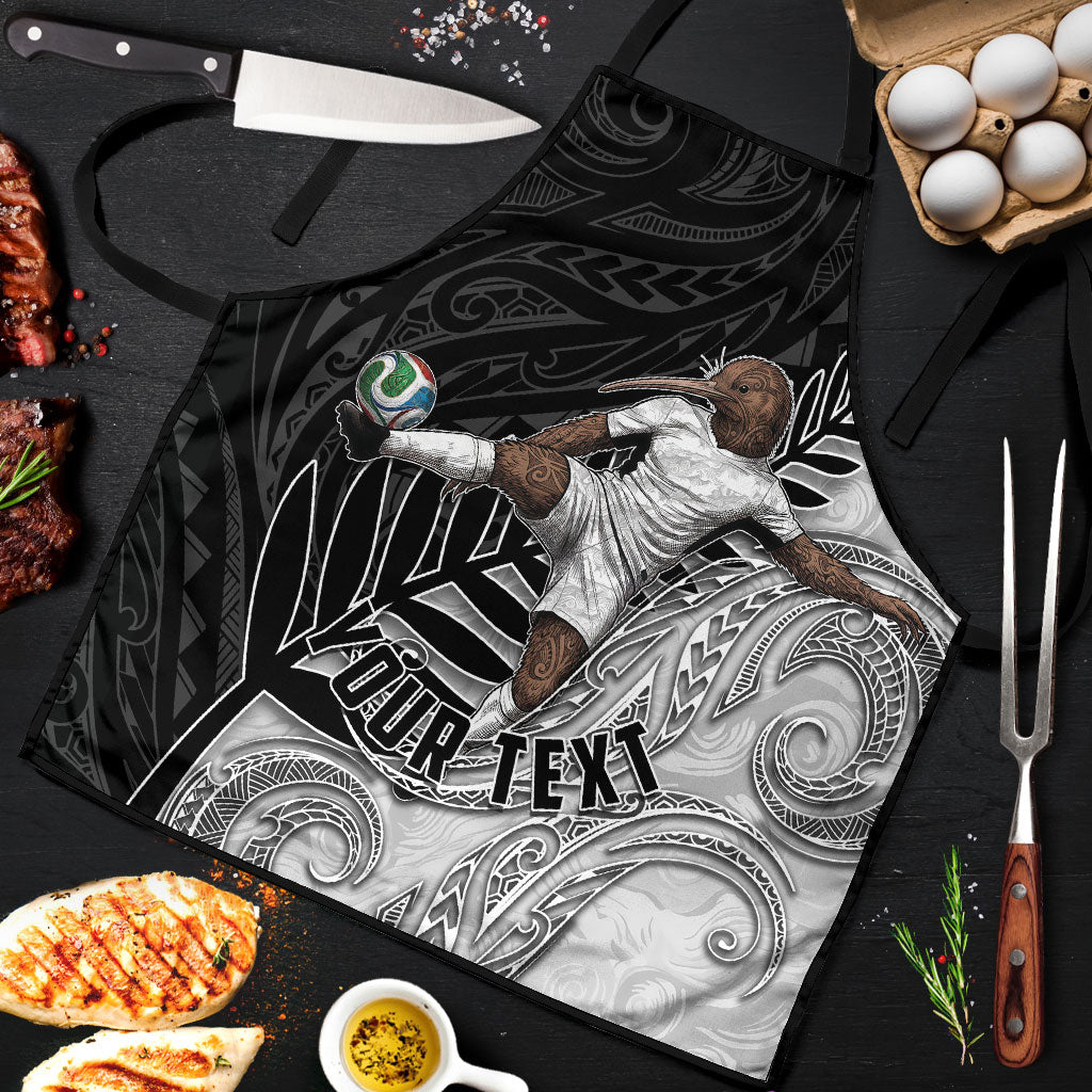 Personalized New Zealand Football Apron Kiwi Mascot with Silver Fern - Maori Tribal Tattoo Art