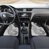 Personalized New Zealand Football Car Mats Kiwi Mascot with Silver Fern - Maori Tribal Tattoo Art