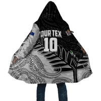 Personalized New Zealand Football Cloak Kiwi Mascot with Silver Fern - Maori Tribal Tattoo Art