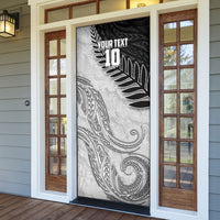 Personalized New Zealand Football Door Cover Kiwi Mascot with Silver Fern - Maori Tribal Tattoo Art