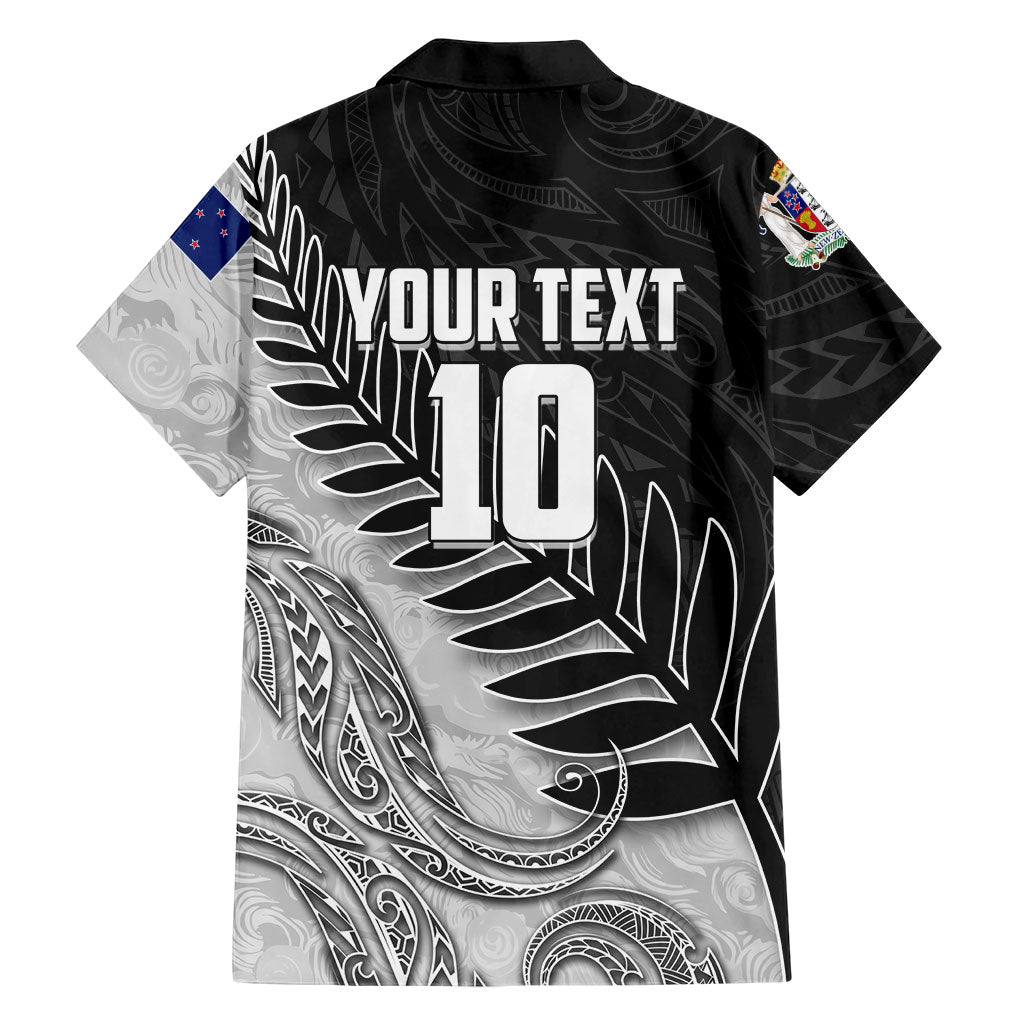 Personalized New Zealand Football Family Matching Short Sleeve Bodycon Dress and Hawaiian Shirt Kiwi Mascot with Silver Fern - Maori Tribal Tattoo Art TS04 - Polynesian Pride