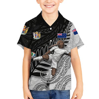 Personalized New Zealand Football Hawaiian Shirt Kiwi Mascot with Silver Fern - Maori Tribal Tattoo Art