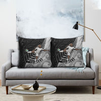 Personalized New Zealand Football Pillow Cover Kiwi Mascot with Silver Fern - Maori Tribal Tattoo Art