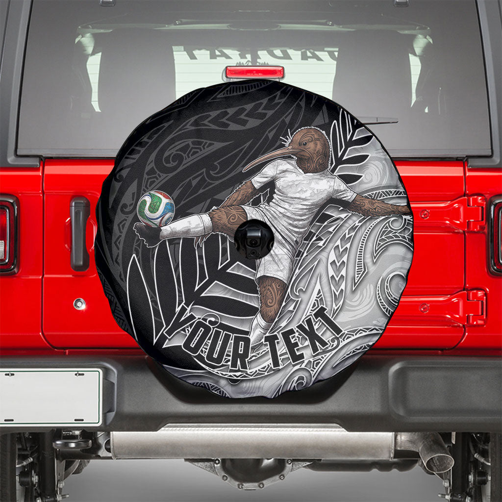 Personalized New Zealand Football Spare Tire Cover Kiwi Mascot with Silver Fern - Maori Tribal Tattoo Art