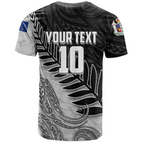 Personalized New Zealand Football T Shirt Kiwi Mascot with Silver Fern - Maori Tribal Tattoo Art
