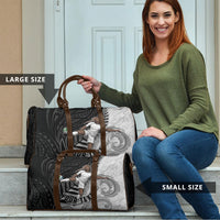 Personalized New Zealand Football Travel Bag Kiwi Mascot with Silver Fern - Maori Tribal Tattoo Art