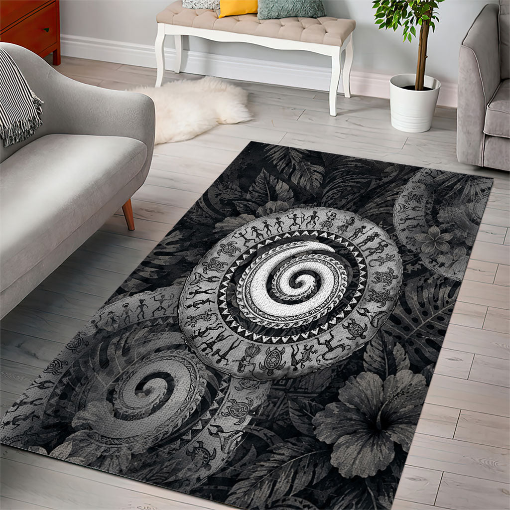 Hawaiian Piko Area Rug Cultural Anchor Connect Your Roots Ocean Waves TS04 - Polynesian Pride
