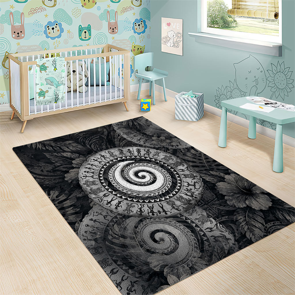 Hawaiian Piko Area Rug Cultural Anchor Connect Your Roots Ocean Waves TS04 - Polynesian Pride