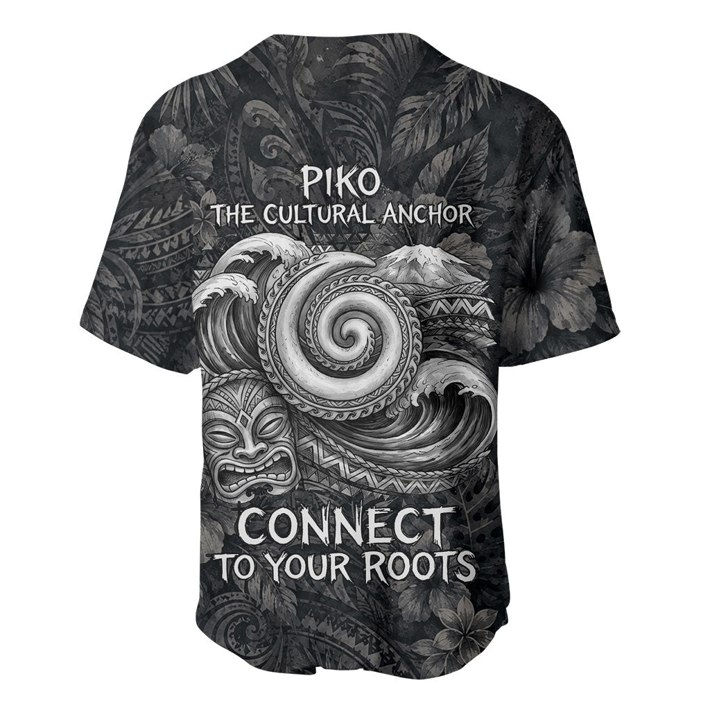 Hawaiian Piko Baseball Jersey Cultural Anchor Connect Your Roots Ocean Waves TS04 - Polynesian Pride
