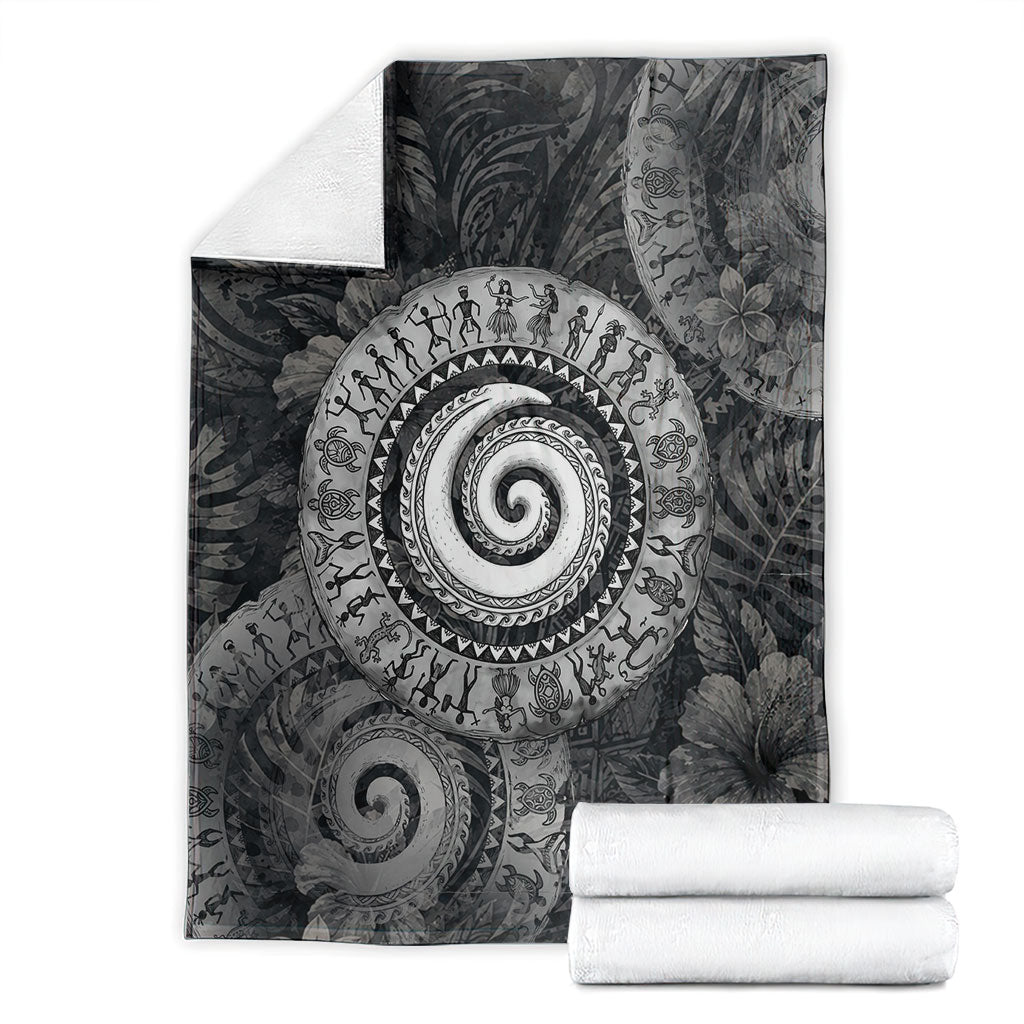 Hawaiian Piko Blanket Cultural Anchor Connect Your Roots Ocean Waves TS04 - Polynesian Pride