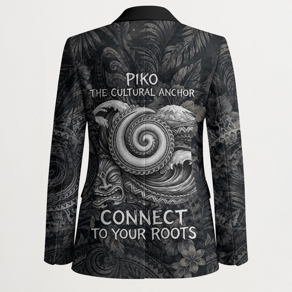 Hawaiian Piko Blazer Cultural Anchor Connect Your Roots Ocean Waves TS04 - Polynesian Pride