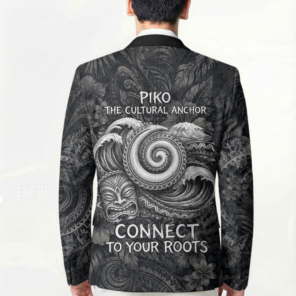 Hawaiian Piko Blazer Cultural Anchor Connect Your Roots Ocean Waves TS04 - Polynesian Pride