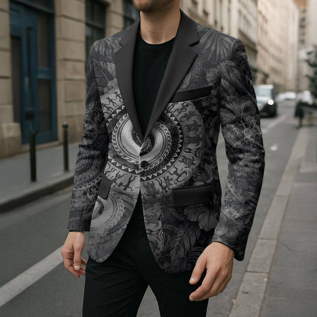 Hawaiian Piko Blazer Cultural Anchor Connect Your Roots Ocean Waves TS04 - Polynesian Pride