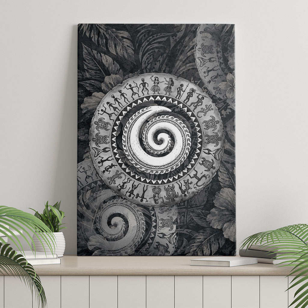 Hawaiian Piko Canvas Wall Art Cultural Anchor Connect Your Roots Ocean Waves TS04 - Polynesian Pride