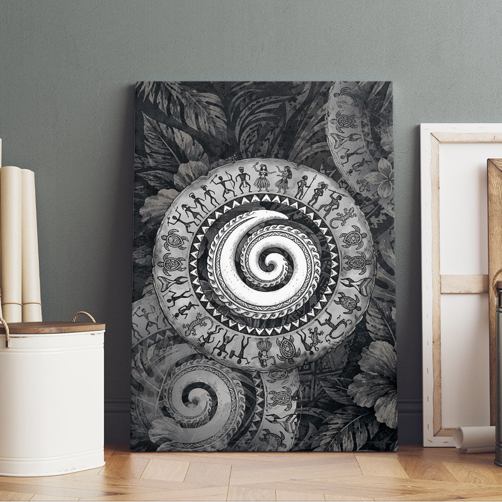 Hawaiian Piko Canvas Wall Art Cultural Anchor Connect Your Roots Ocean Waves TS04 - Polynesian Pride