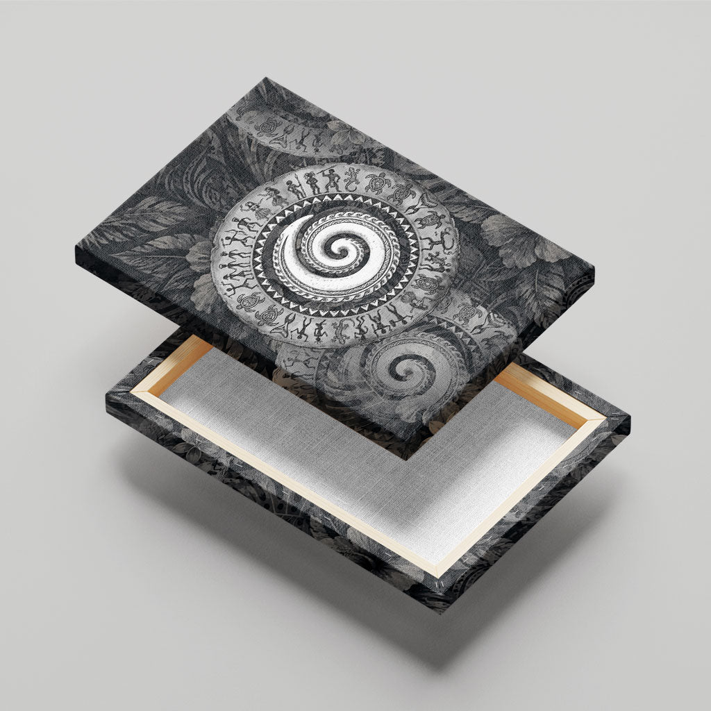 Hawaiian Piko Canvas Wall Art Cultural Anchor Connect Your Roots Ocean Waves TS04 - Polynesian Pride