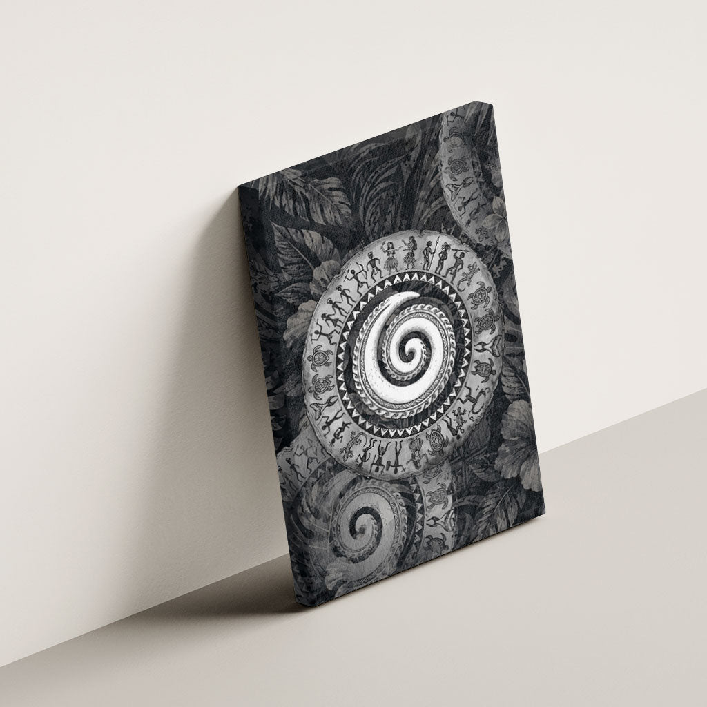Hawaiian Piko Canvas Wall Art Cultural Anchor Connect Your Roots Ocean Waves TS04 - Polynesian Pride