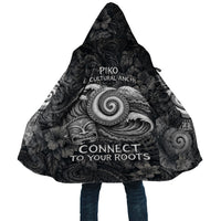 Hawaiian Piko Cloak Cultural Anchor Connect Your Roots Ocean Waves TS04 Unisex Black Grey - Polynesian Pride