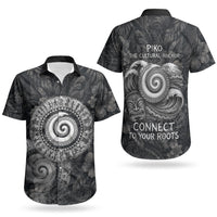 Hawaiian Piko Couples Matching Short Sleeve Bodycon Dress and Hawaiian Shirt Cultural Anchor Connect Your Roots Ocean Waves TS04 - Polynesian Pride