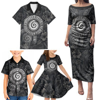 Hawaiian Piko Family Matching Puletasi and Hawaiian Shirt Cultural Anchor Connect Your Roots Ocean Waves TS04 - Polynesian Pride