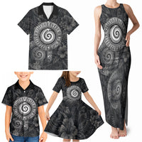 Hawaiian Piko Family Matching Tank Maxi Dress and Hawaiian Shirt Cultural Anchor Connect Your Roots Ocean Waves TS04 - Polynesian Pride