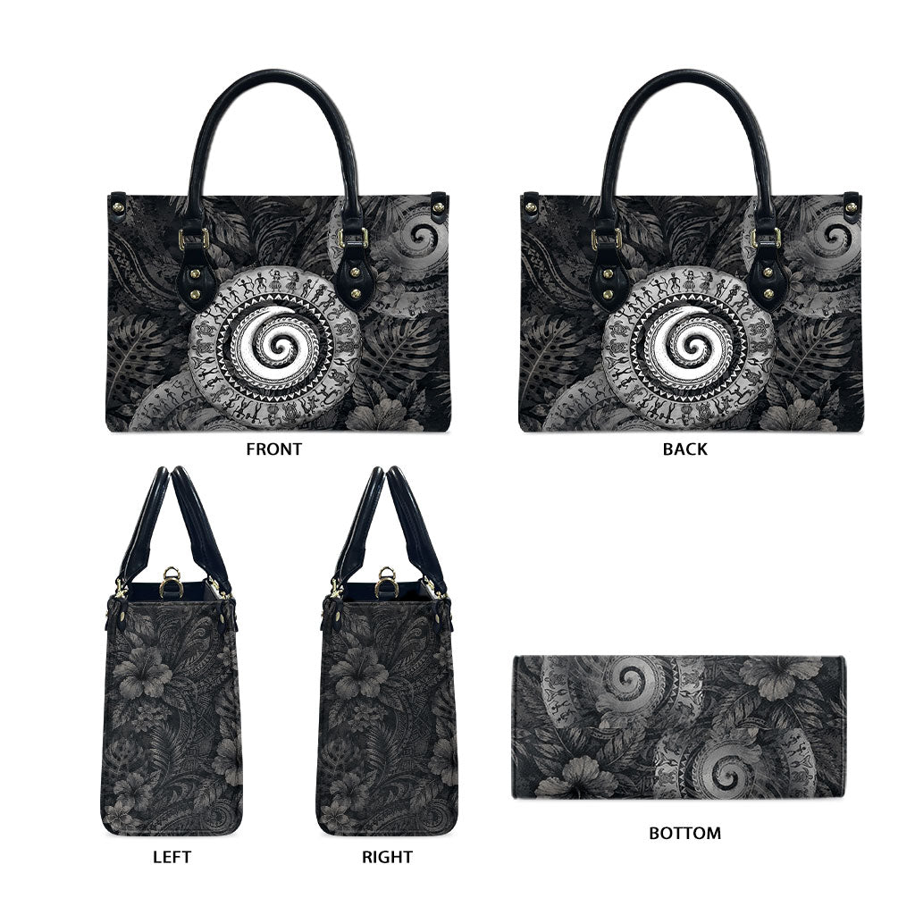 Hawaiian Piko Leather Bag Cultural Anchor Connect Your Roots Ocean Waves