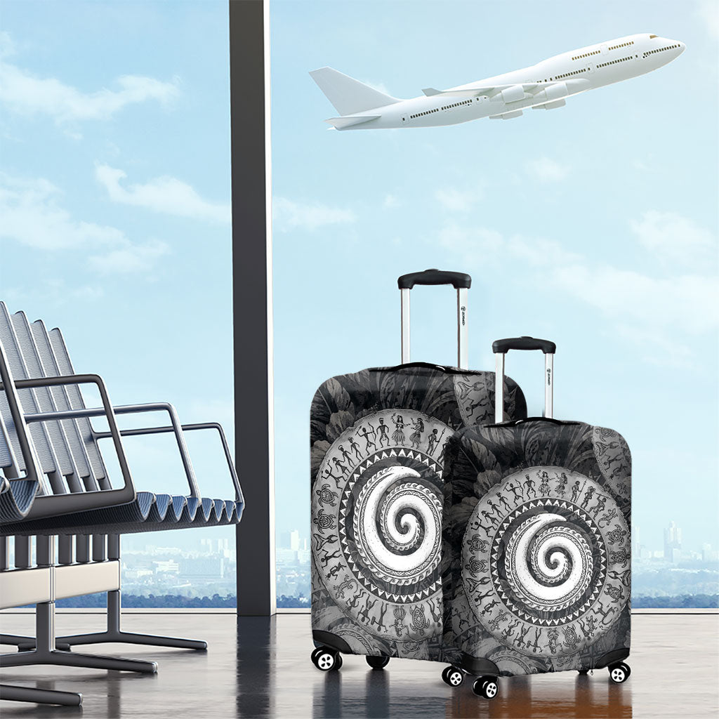 Hawaiian Piko Luggage Cover Cultural Anchor Connect Your Roots Ocean Waves TS04 - Polynesian Pride